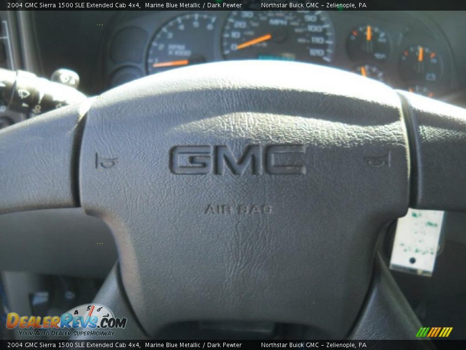 2004 GMC Sierra 1500 SLE Extended Cab 4x4 Marine Blue Metallic / Dark Pewter Photo #19