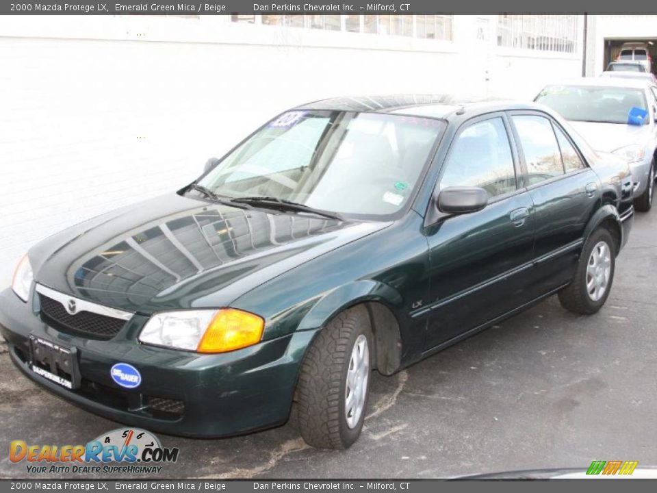 2000 Mazda Protege LX Emerald Green Mica / Beige Photo #1