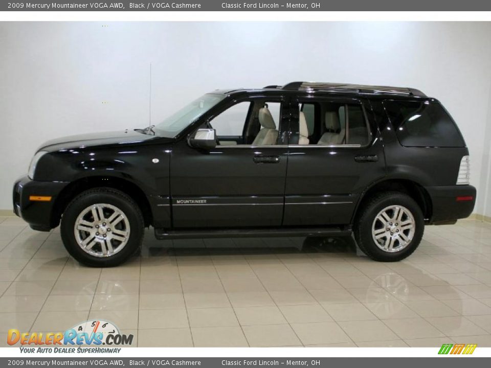 2009 Mercury Mountaineer VOGA AWD Black / VOGA Cashmere Photo #4