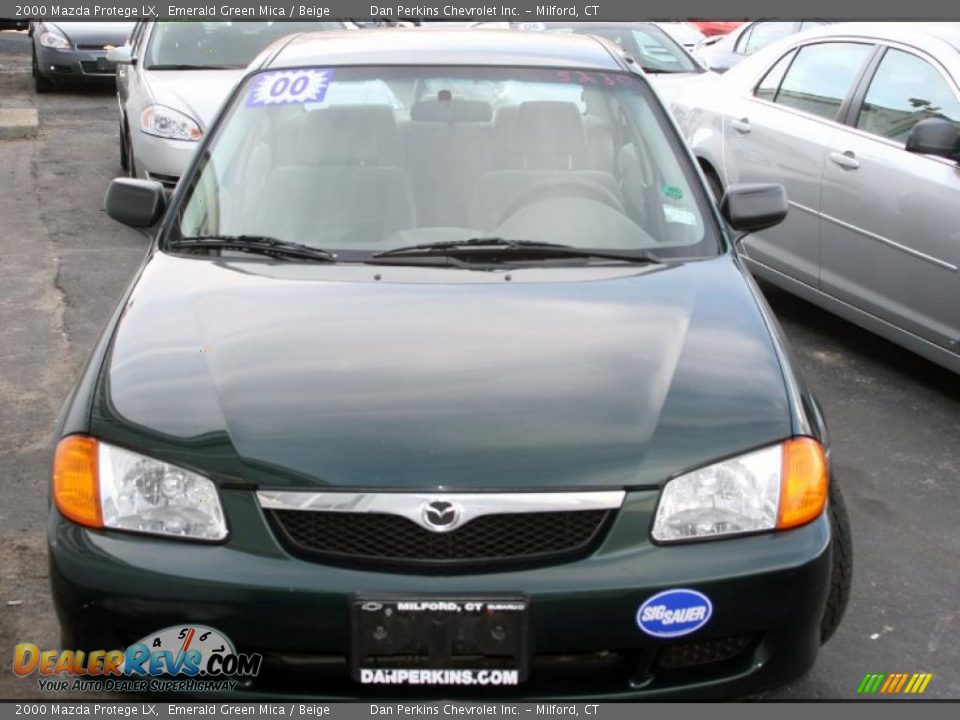 2000 Mazda Protege LX Emerald Green Mica / Beige Photo #2
