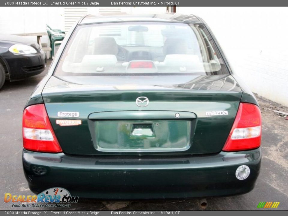 2000 Mazda Protege LX Emerald Green Mica / Beige Photo #4