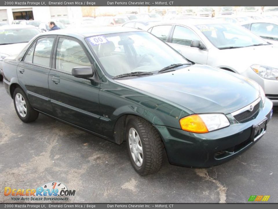 2000 Mazda Protege LX Emerald Green Mica / Beige Photo #5