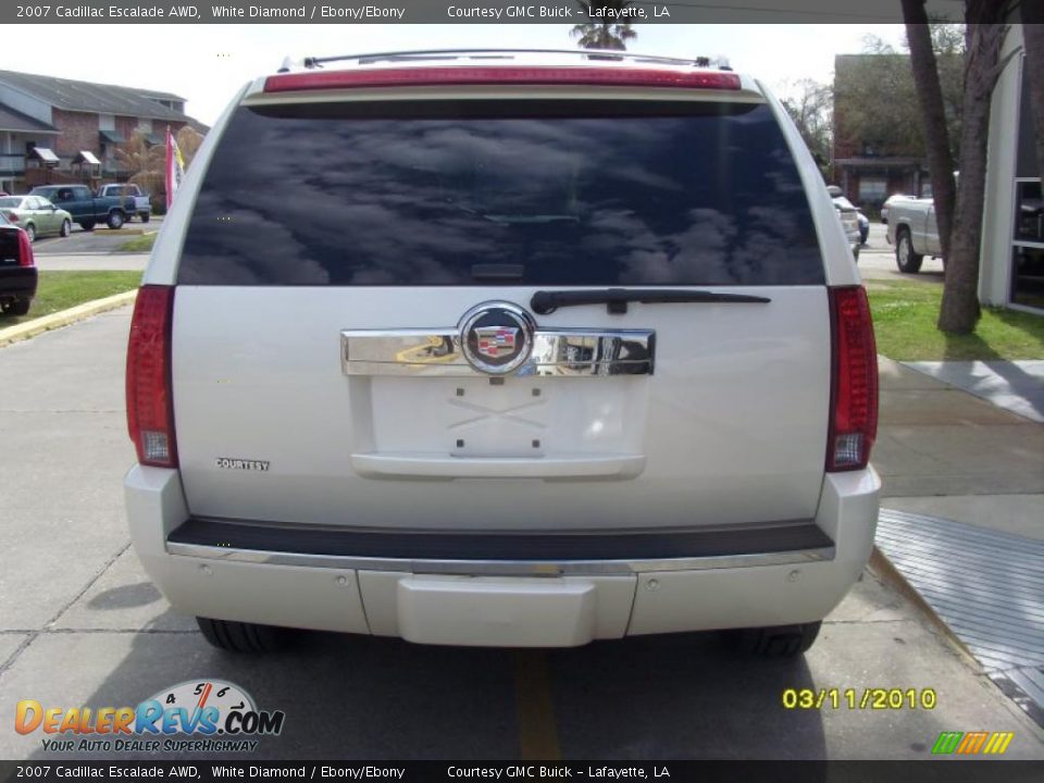 2007 Cadillac Escalade AWD White Diamond / Ebony/Ebony Photo #2