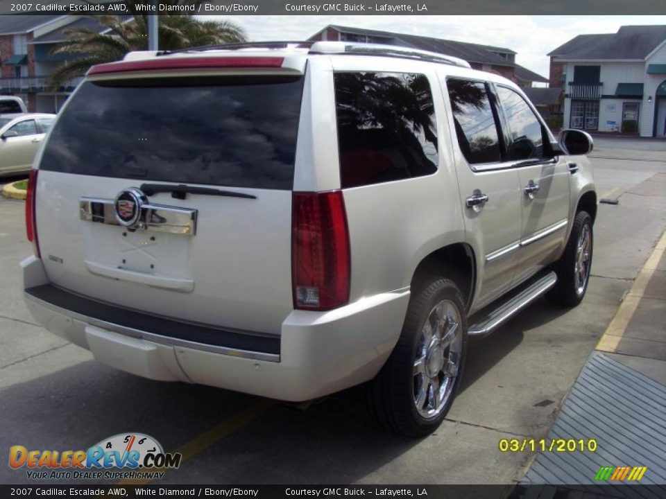 2007 Cadillac Escalade AWD White Diamond / Ebony/Ebony Photo #4