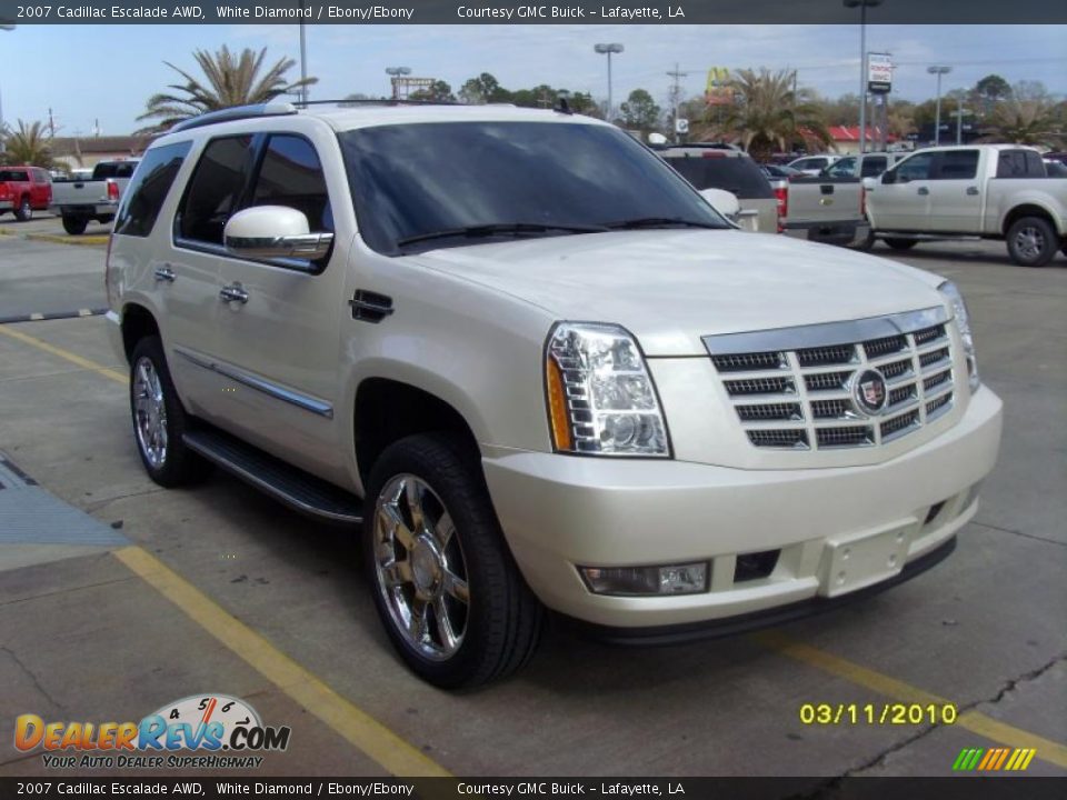 2007 Cadillac Escalade AWD White Diamond / Ebony/Ebony Photo #5