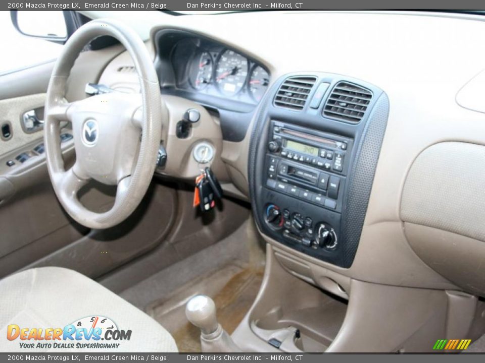2000 Mazda Protege LX Emerald Green Mica / Beige Photo #8
