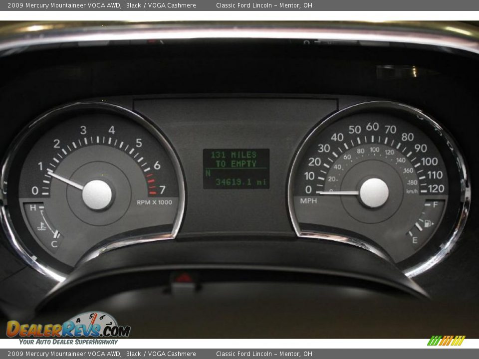 2009 Mercury Mountaineer VOGA AWD Black / VOGA Cashmere Photo #14