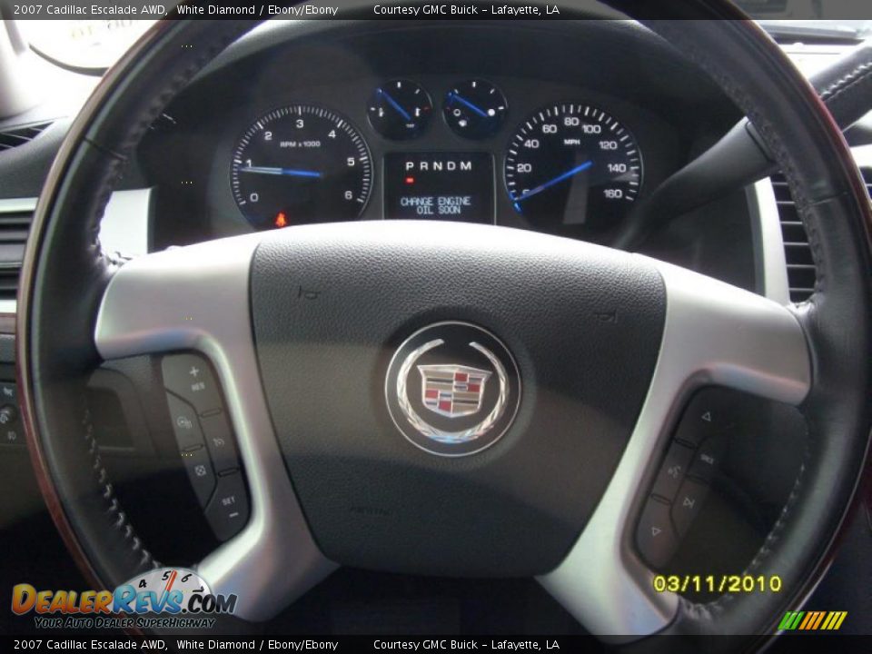 2007 Cadillac Escalade AWD White Diamond / Ebony/Ebony Photo #7
