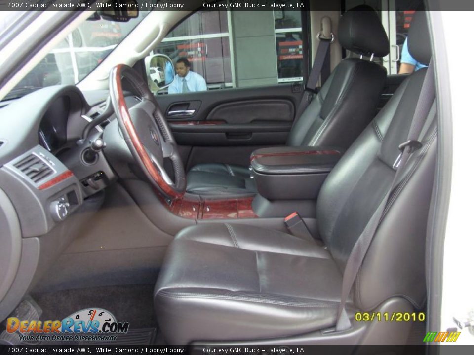 2007 Cadillac Escalade AWD White Diamond / Ebony/Ebony Photo #8