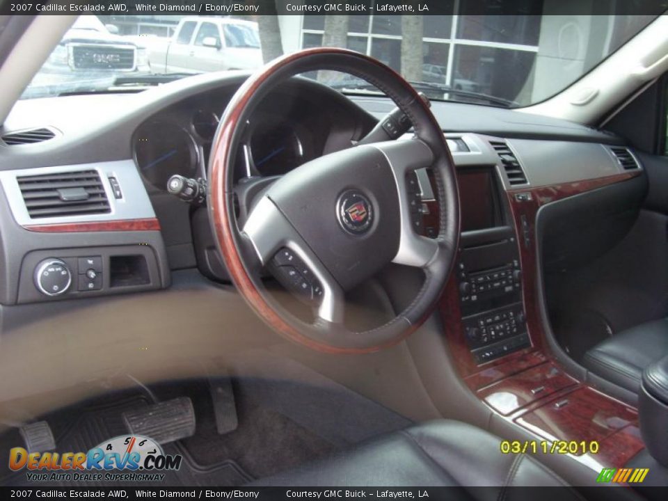 2007 Cadillac Escalade AWD White Diamond / Ebony/Ebony Photo #9