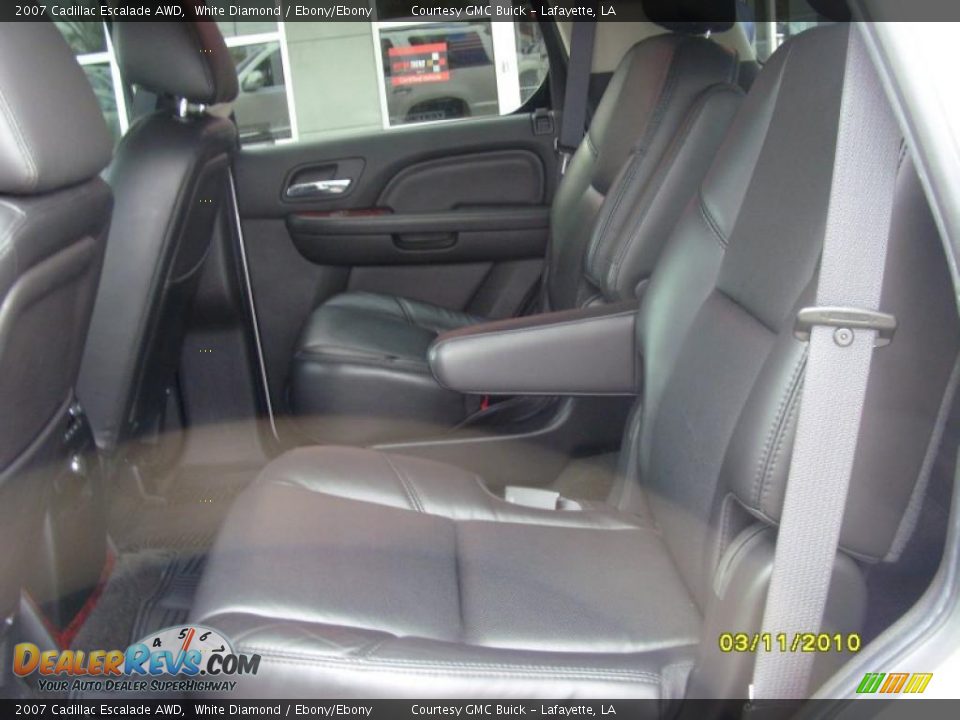 2007 Cadillac Escalade AWD White Diamond / Ebony/Ebony Photo #11