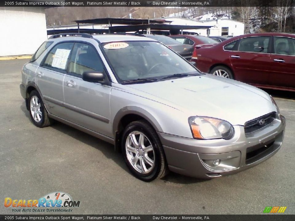 2005 Subaru Impreza Outback Sport Wagon Platinum Silver Metallic / Black Photo #1
