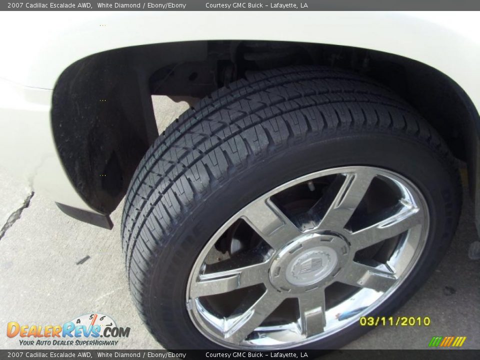 2007 Cadillac Escalade AWD White Diamond / Ebony/Ebony Photo #25