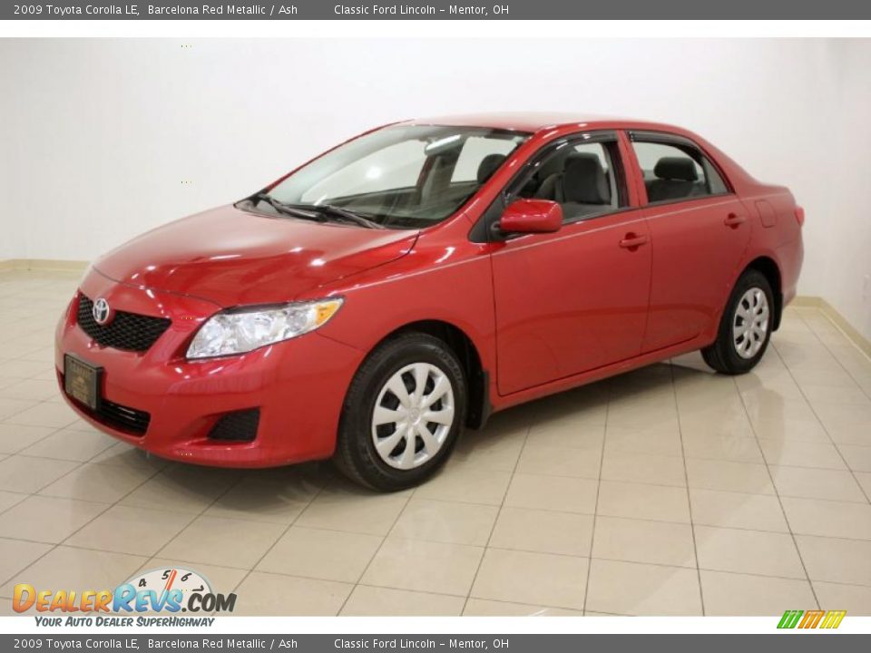 2009 Toyota Corolla LE Barcelona Red Metallic / Ash Photo #3