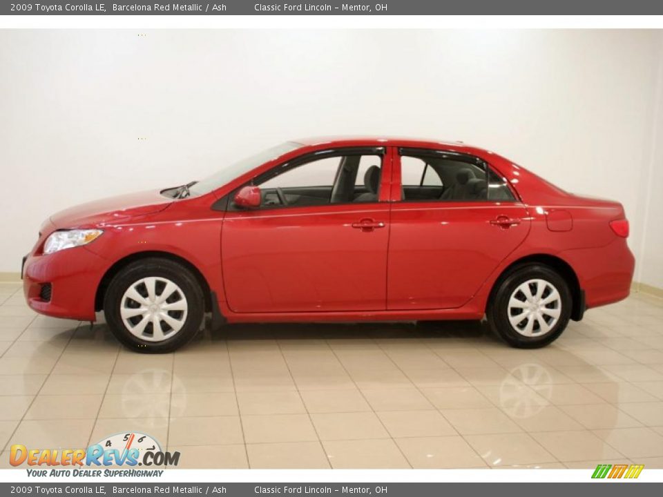 2009 Toyota Corolla LE Barcelona Red Metallic / Ash Photo #4