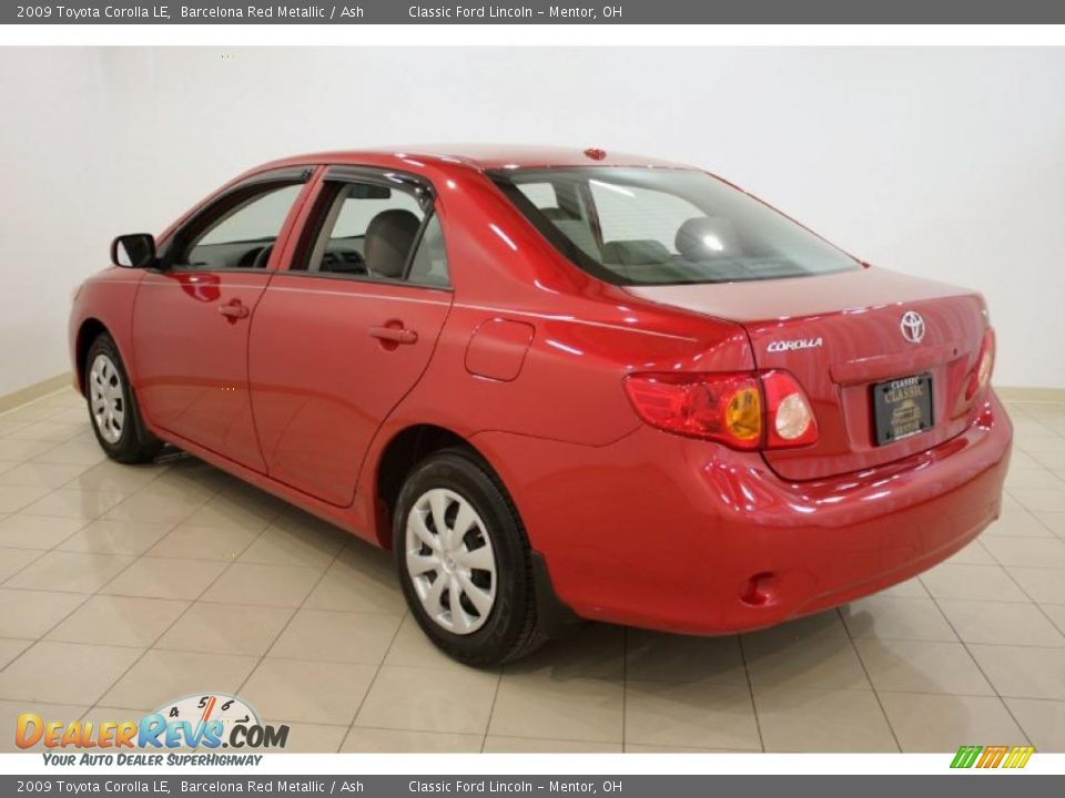 2009 Toyota Corolla LE Barcelona Red Metallic / Ash Photo #5