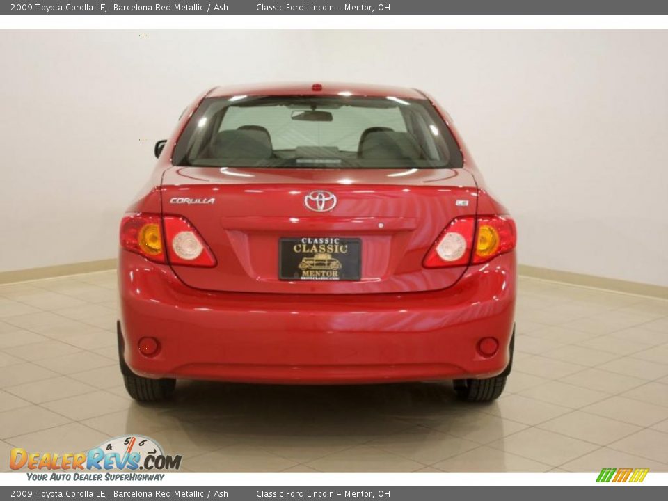 2009 Toyota Corolla LE Barcelona Red Metallic / Ash Photo #6