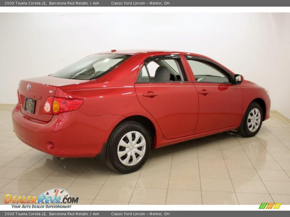 2009 Toyota Corolla LE Barcelona Red Metallic / Ash Photo #7