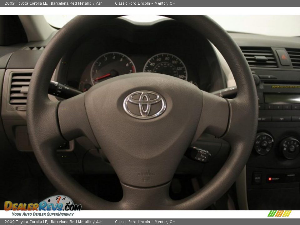2009 Toyota Corolla LE Barcelona Red Metallic / Ash Photo #11