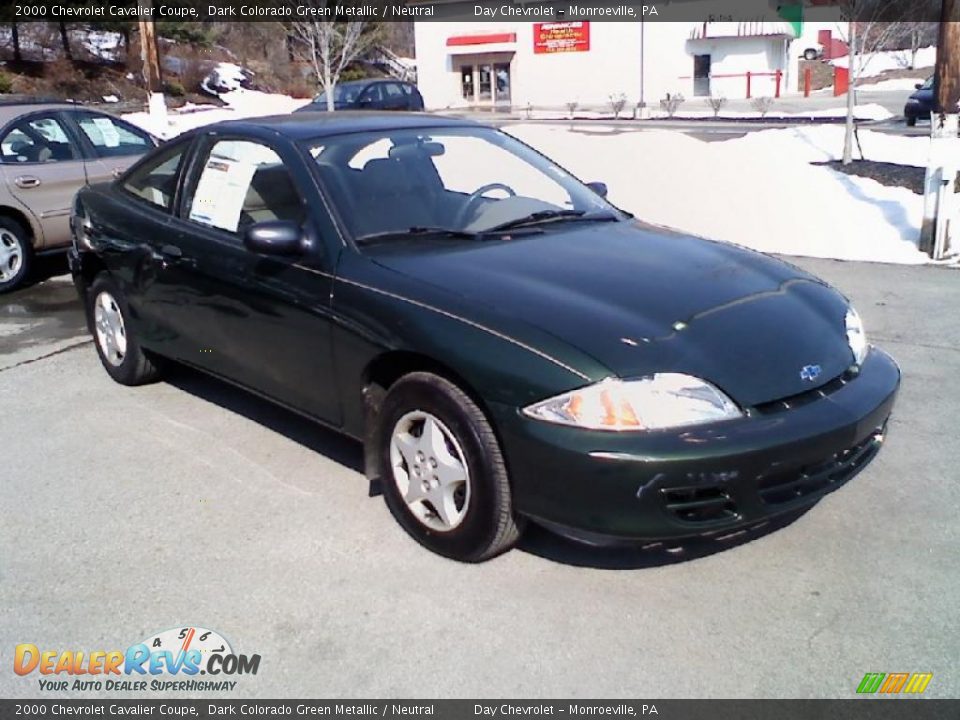 2000 Chevrolet Cavalier Coupe Dark Colorado Green Metallic / Neutral Photo #1