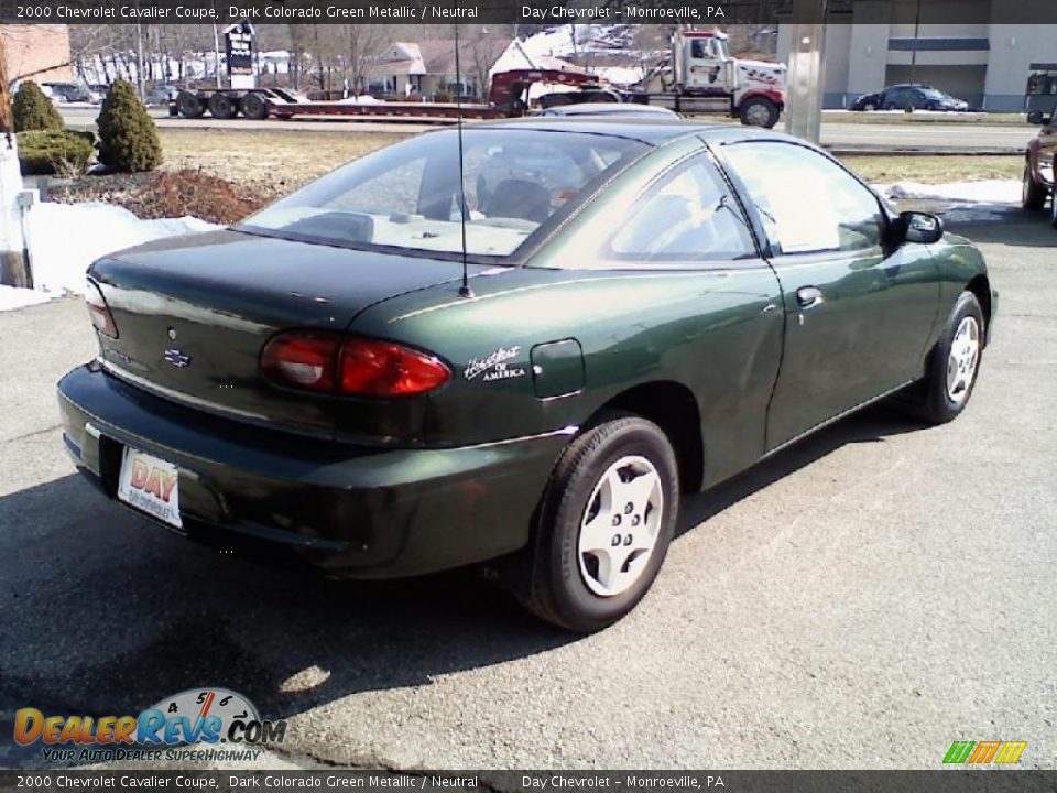 2000 Chevrolet Cavalier Coupe Dark Colorado Green Metallic / Neutral Photo #2