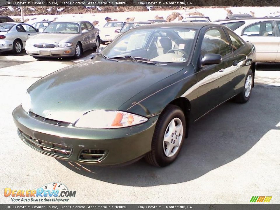2000 Chevrolet Cavalier Coupe Dark Colorado Green Metallic / Neutral Photo #4