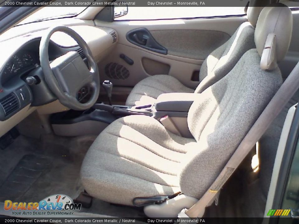 2000 Chevrolet Cavalier Coupe Dark Colorado Green Metallic / Neutral Photo #5