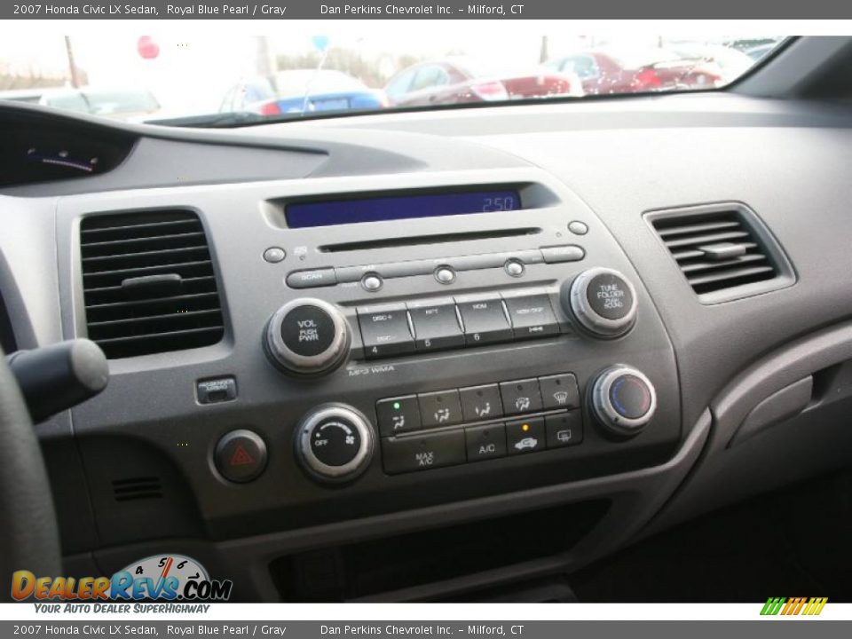 2007 Honda Civic LX Sedan Royal Blue Pearl / Gray Photo #10