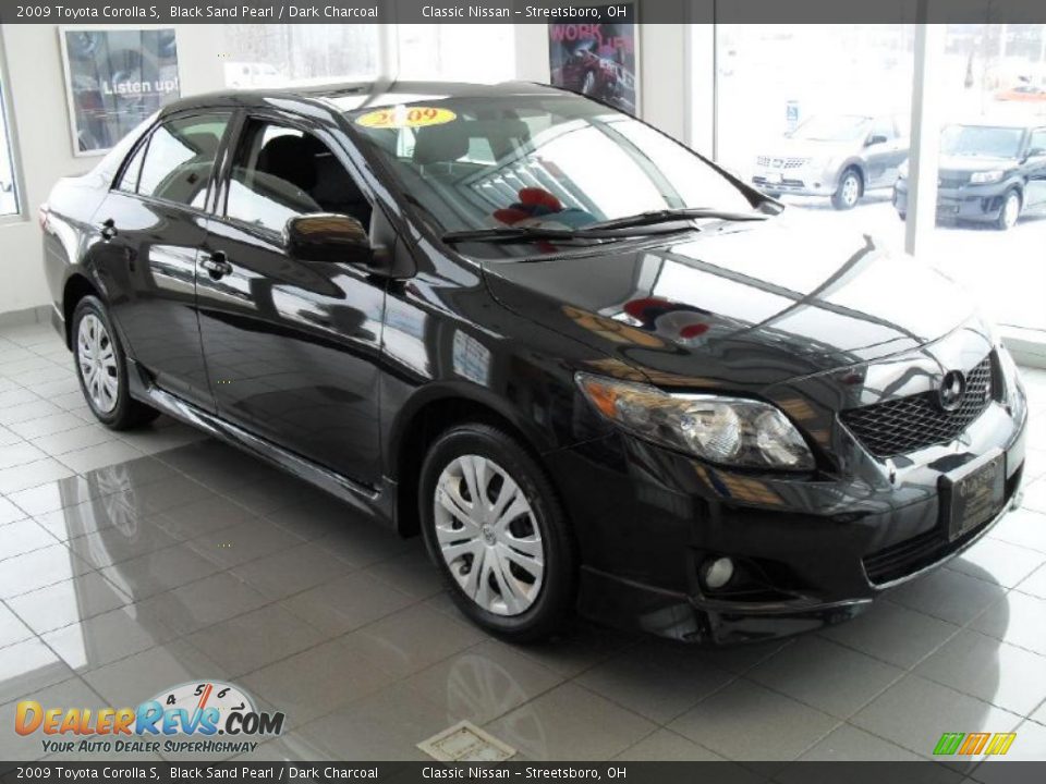 2009 Toyota Corolla S Black Sand Pearl / Dark Charcoal Photo #4
