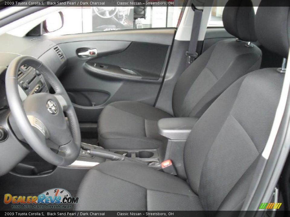 2009 Toyota Corolla S Black Sand Pearl / Dark Charcoal Photo #11