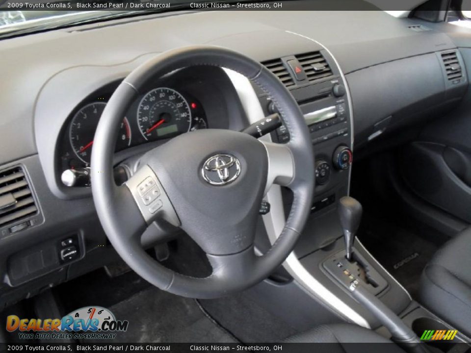 2009 Toyota Corolla S Black Sand Pearl / Dark Charcoal Photo #12