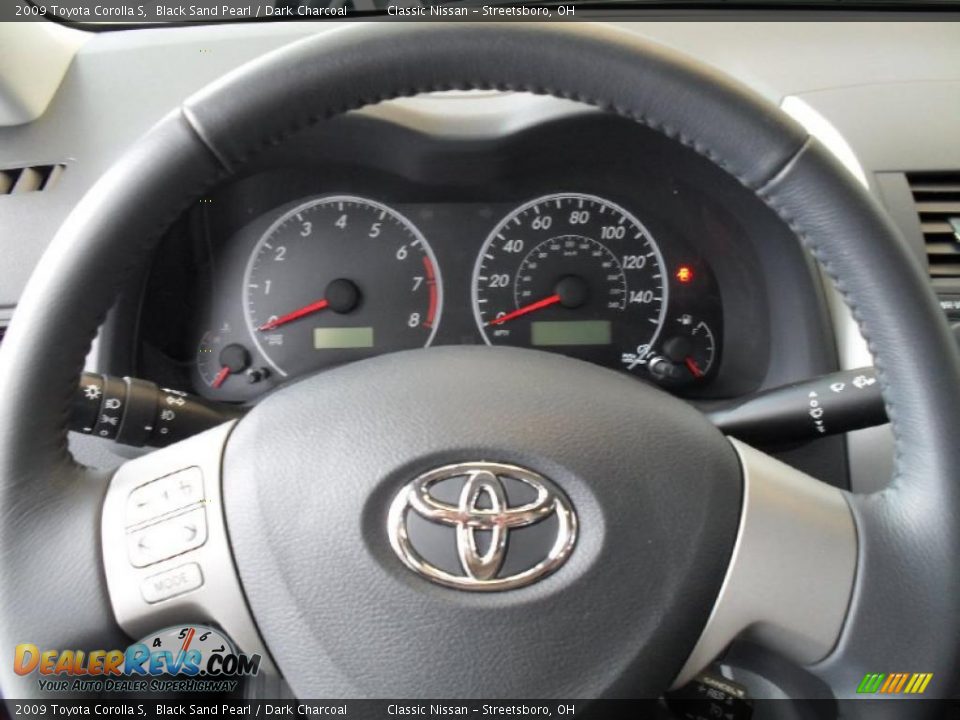 2009 Toyota Corolla S Black Sand Pearl / Dark Charcoal Photo #23