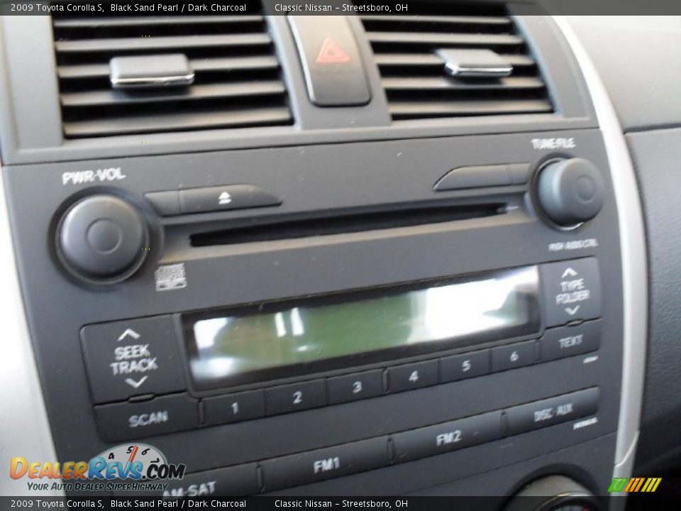 2009 Toyota Corolla S Black Sand Pearl / Dark Charcoal Photo #24