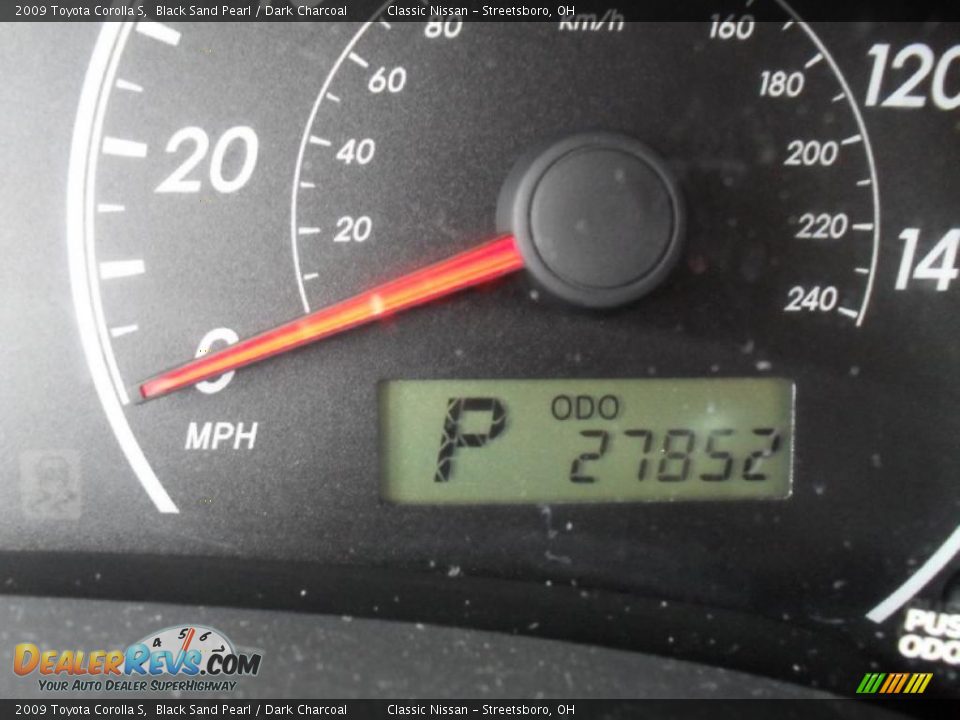 2009 Toyota Corolla S Black Sand Pearl / Dark Charcoal Photo #27