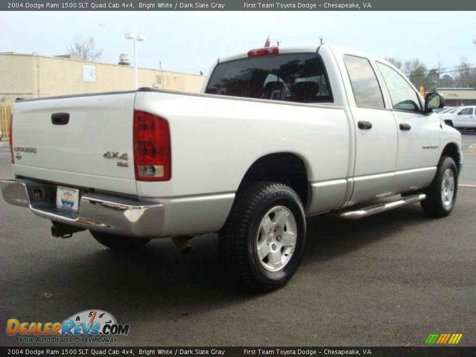 2004 Dodge Ram 1500 SLT Quad Cab 4x4 Bright White / Dark Slate Gray Photo #6