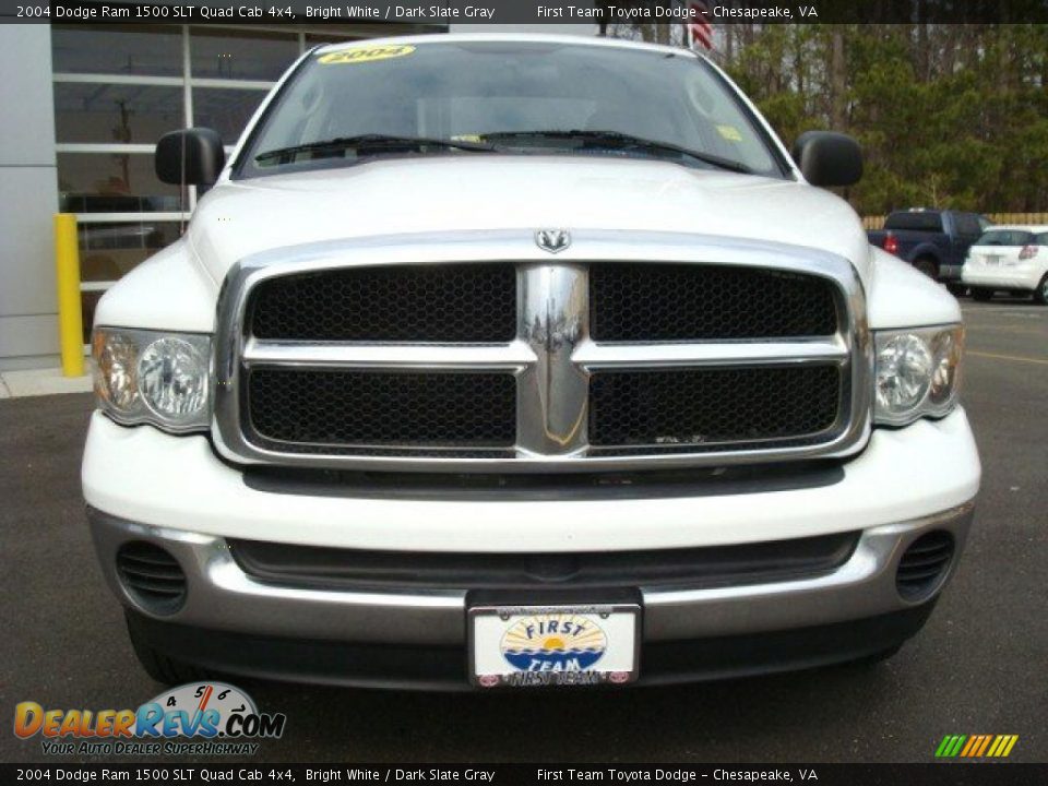 2004 Dodge Ram 1500 SLT Quad Cab 4x4 Bright White / Dark Slate Gray Photo #10