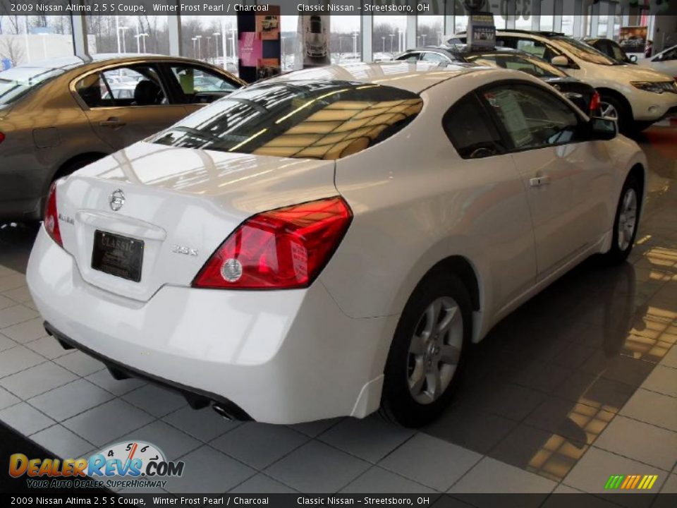 2009 Nissan Altima 2.5 S Coupe Winter Frost Pearl / Charcoal Photo #3