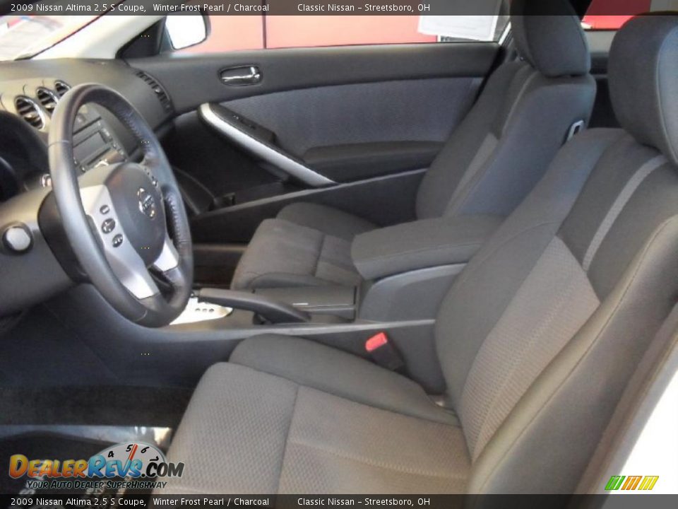 2009 Nissan Altima 2.5 S Coupe Winter Frost Pearl / Charcoal Photo #14