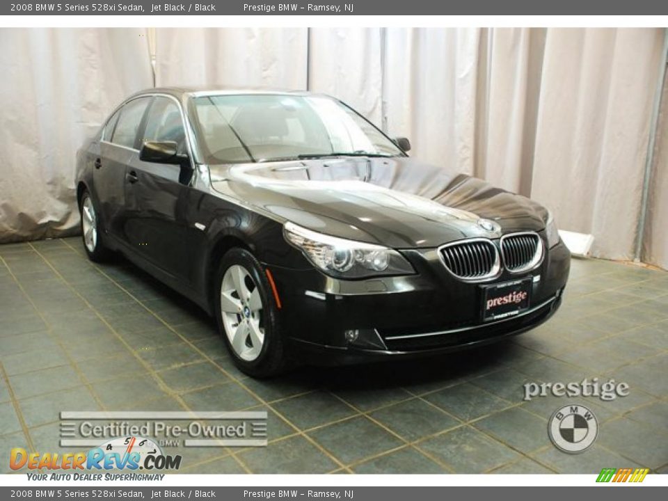 2008 BMW 5 Series 528xi Sedan Jet Black / Black Photo #7