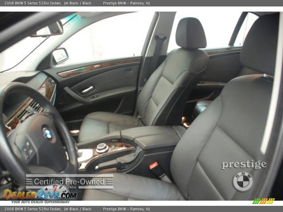 2008 BMW 5 Series 528xi Sedan Jet Black / Black Photo #9