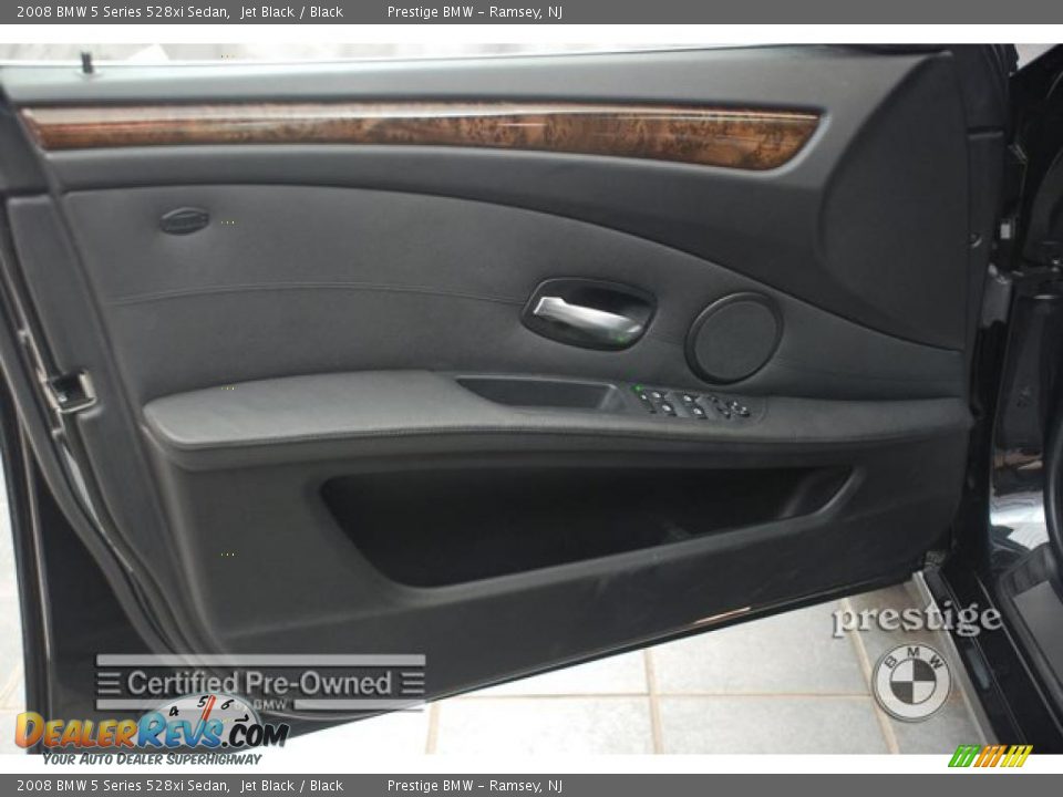 2008 BMW 5 Series 528xi Sedan Jet Black / Black Photo #13