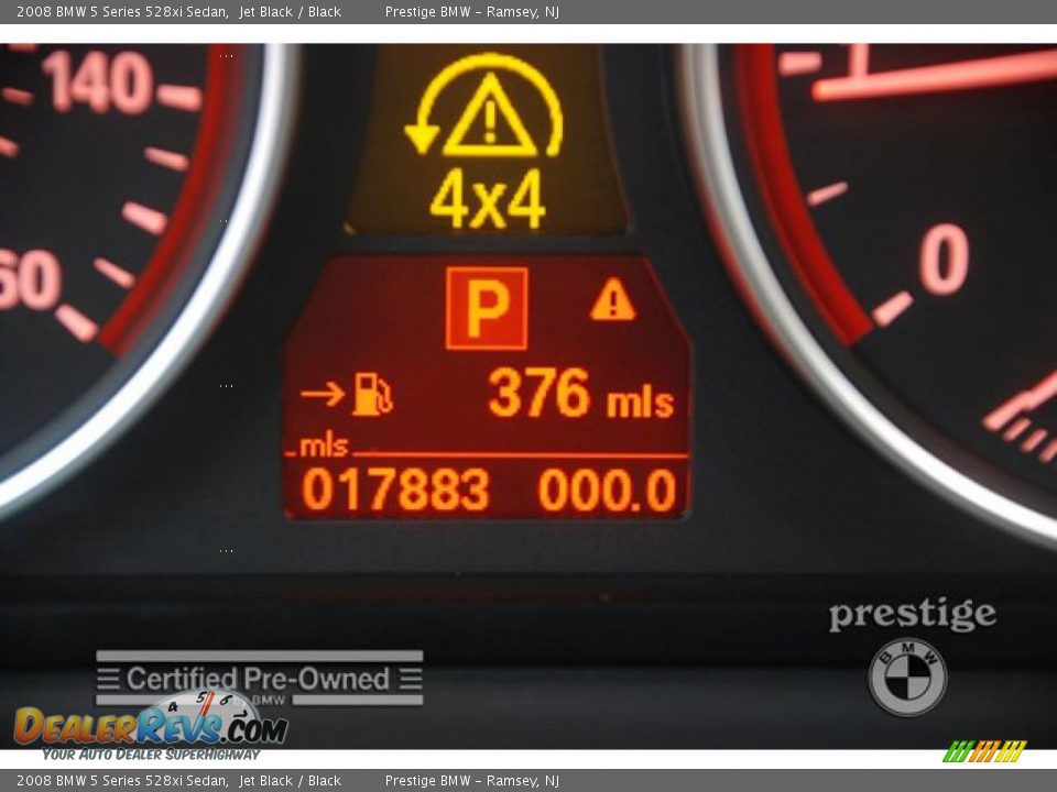 2008 BMW 5 Series 528xi Sedan Jet Black / Black Photo #14