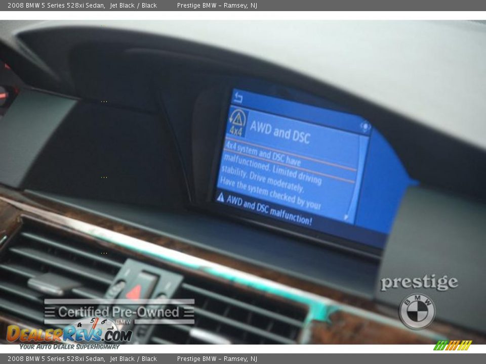 2008 BMW 5 Series 528xi Sedan Jet Black / Black Photo #16