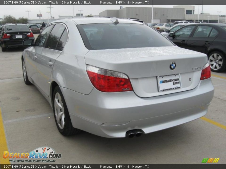 2007 BMW 5 Series 530i Sedan Titanium Silver Metallic / Black Photo #2
