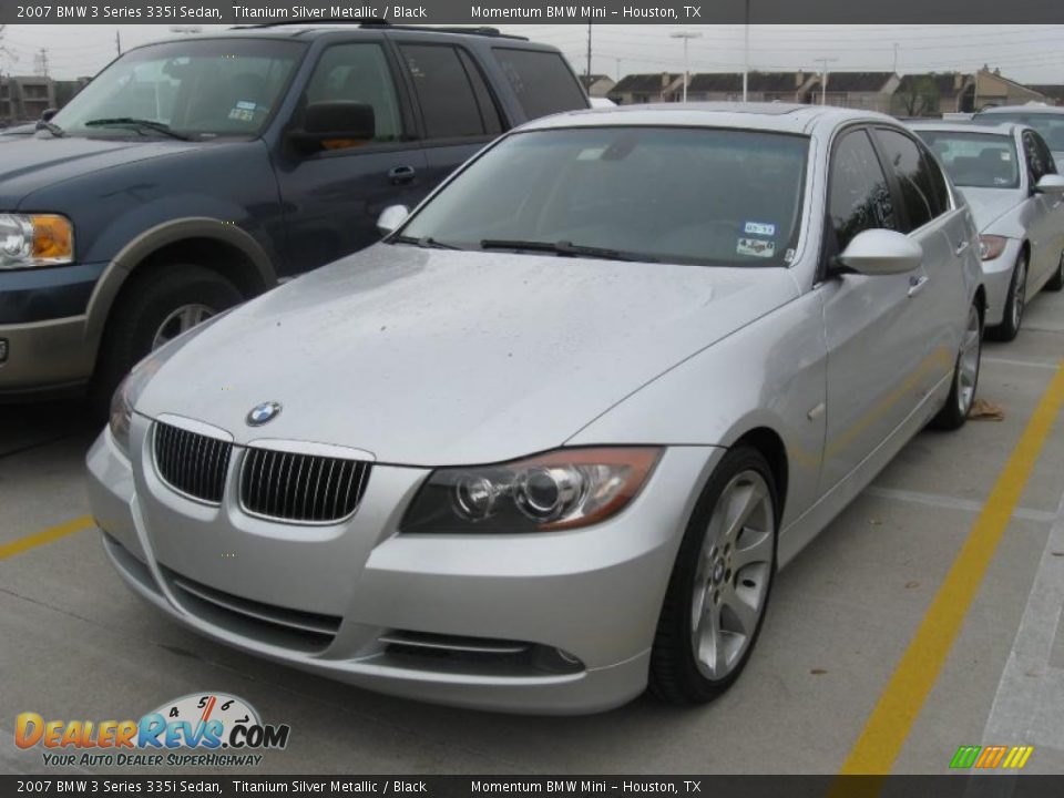 2007 BMW 3 Series 335i Sedan Titanium Silver Metallic / Black Photo #1