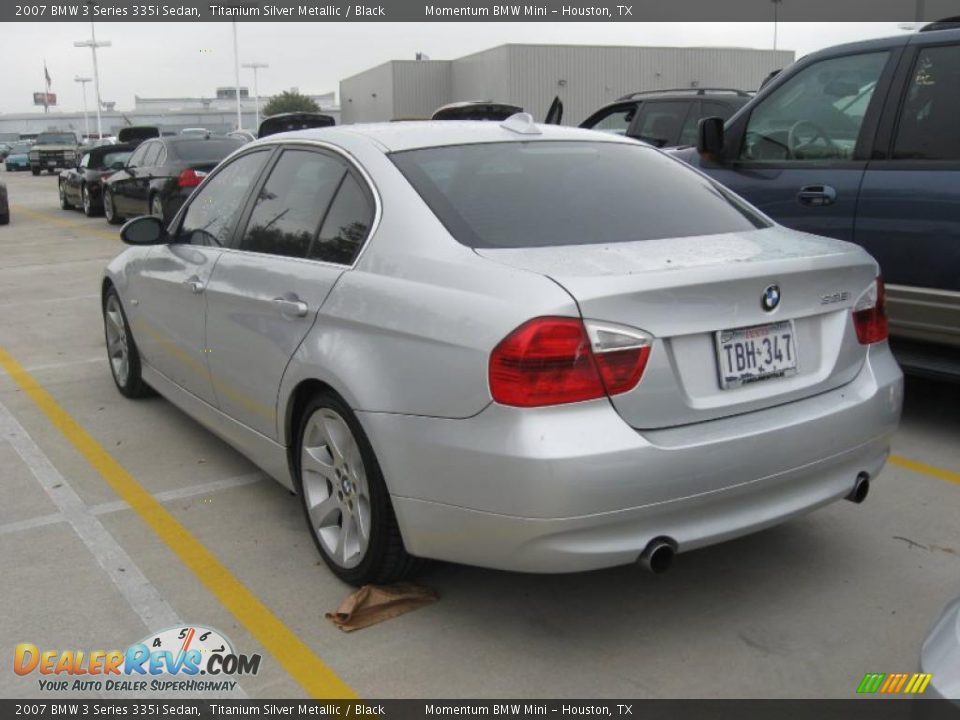 2007 BMW 3 Series 335i Sedan Titanium Silver Metallic / Black Photo #2