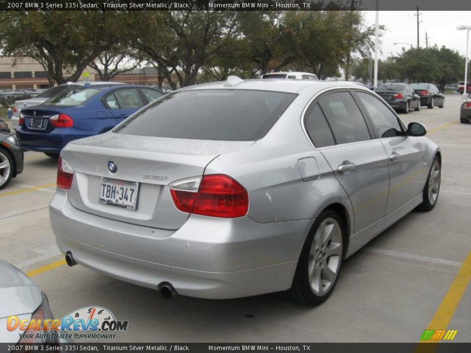 2007 BMW 3 Series 335i Sedan Titanium Silver Metallic / Black Photo #3