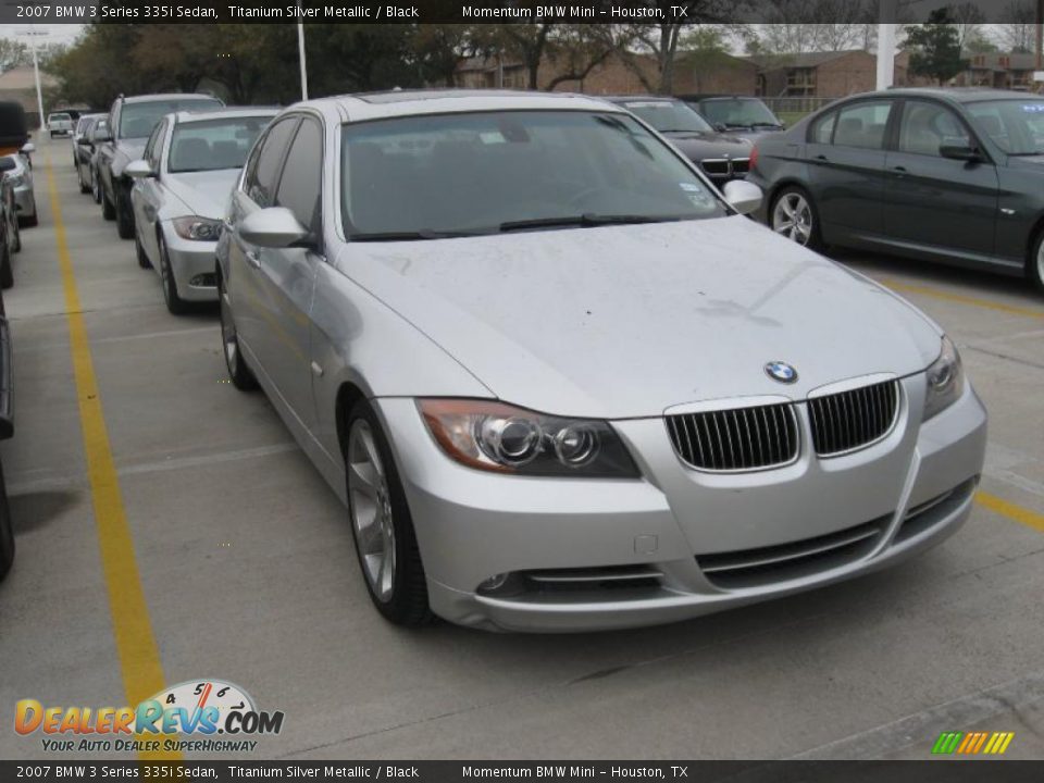 2007 BMW 3 Series 335i Sedan Titanium Silver Metallic / Black Photo #4