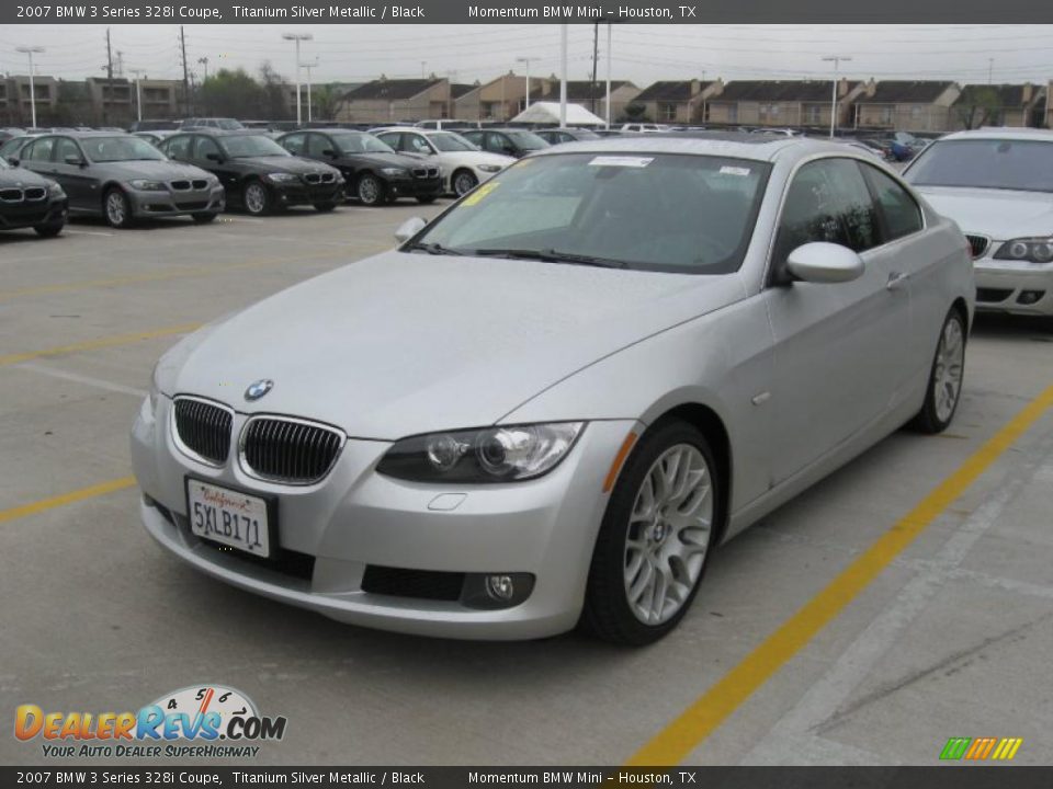 2007 BMW 3 Series 328i Coupe Titanium Silver Metallic / Black Photo #1