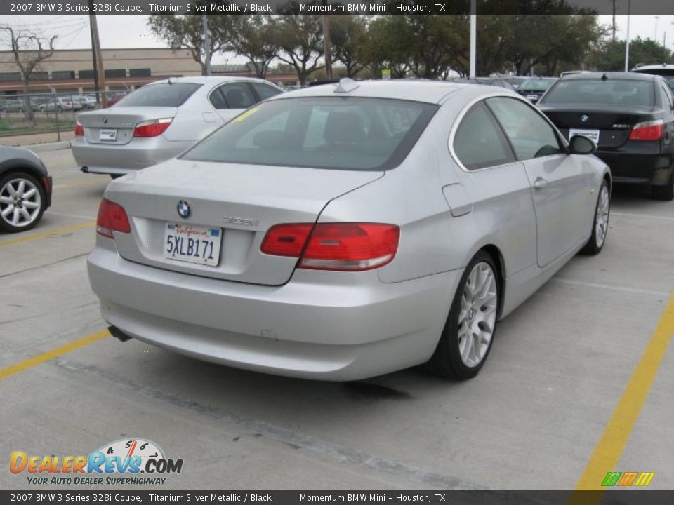 2007 BMW 3 Series 328i Coupe Titanium Silver Metallic / Black Photo #3